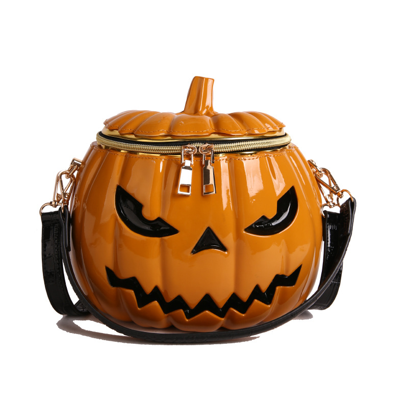 New Simulation Pumpkin Bag for Women Niche High Texture Halloween Handheld Shoulder Crossbody Bag