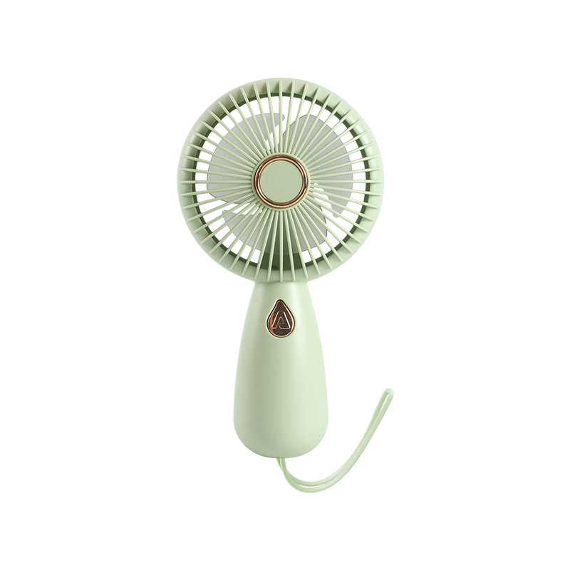 Simple Handheld Small Fan with LED Portable Small Fan USB Rechargeable Electric Fan