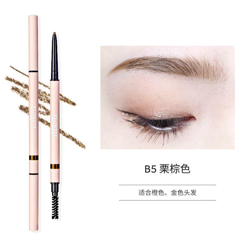 Authorized Flortte Double-Ended Ultra-Fine Eyebrow Pencil and Eyebrow Powder Makeup