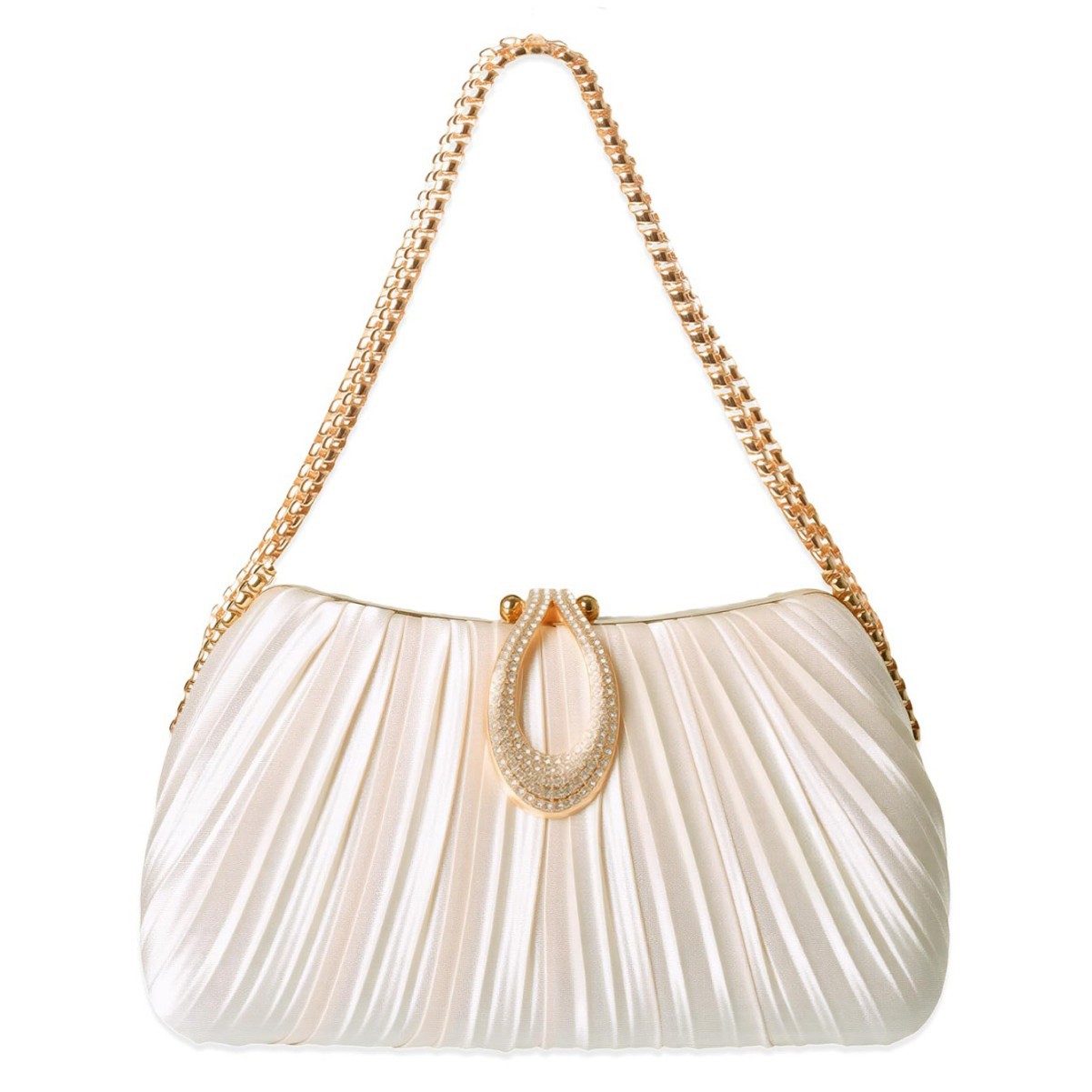 2025 New Satin Pleated Evening Bag Women's Bracelet Celebrity Dress Cheongsam Banquet Bag Women's Single Shoulder Crossbody Bag