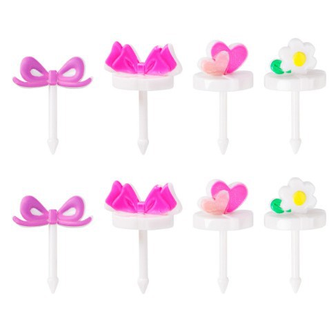 蝴蝶结爱心水果叉