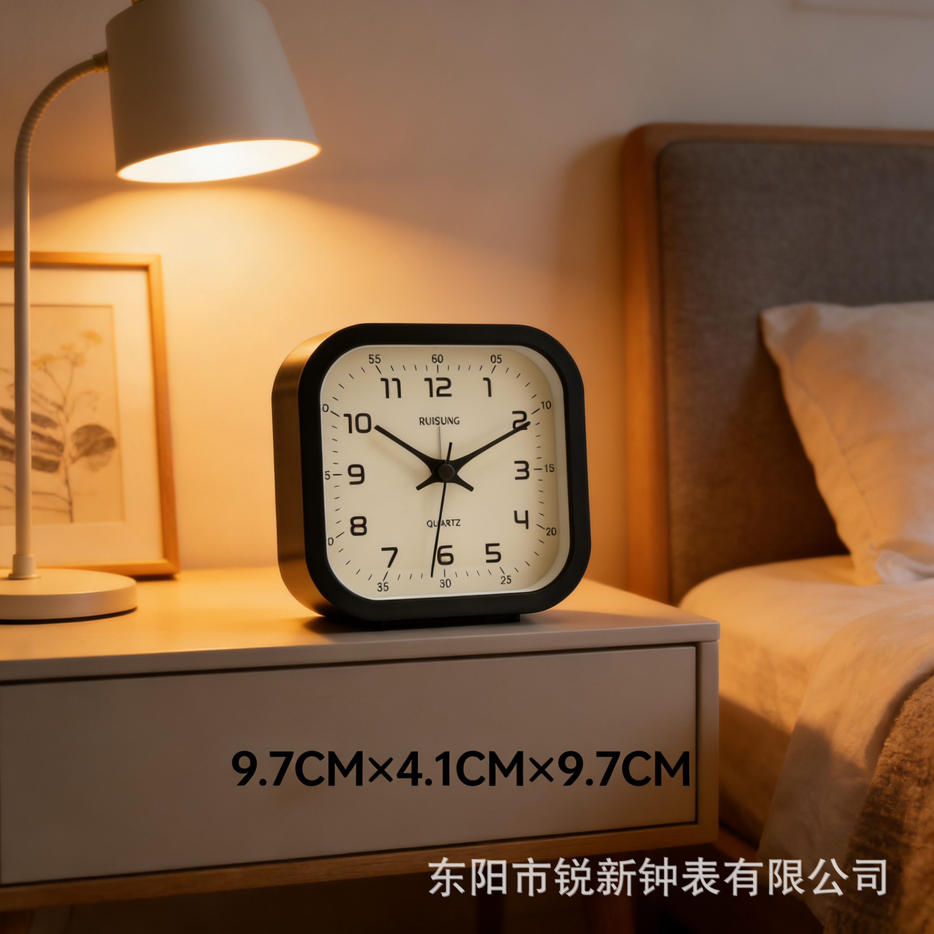 Simple bedside bell desk clock children desktop table silent clock student bedroom alarm clock