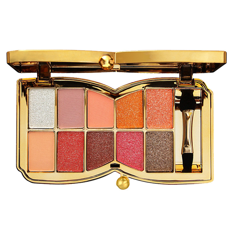 Vini Bear 10-Color Explosive Shimmer Eyeshadow Shimmer All the Way Fine Non-Flying Powder Beginner