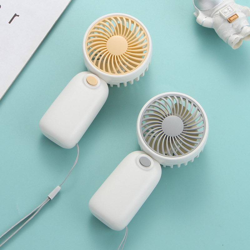 Electric Fan Handheld Small Fan Outdoor Battery Lanyard Fan Portable Strong Wind Mini Handheld Fan L-617