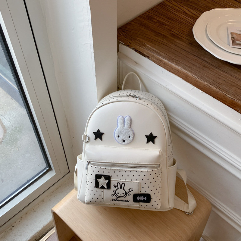 Cute Polka Dot Miffy Rabbit Backpack 2026 New Casual Commute School Bag