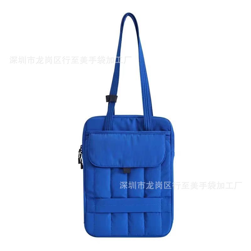 Laptop handbag waterproof polyester multi-purpose tote shoulder bag large capacity storage bag