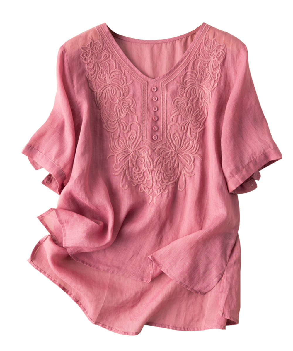 Loose shirt women's spring summer women's embroidered shirt ebay