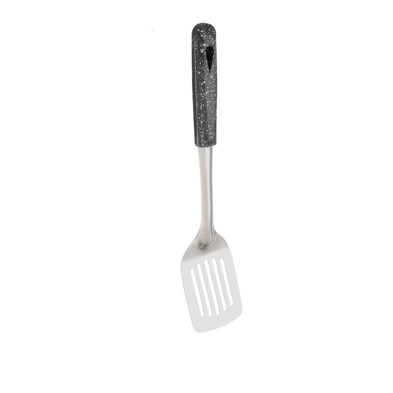 Stainless steel kitchenware cooking spatula and spoon set, stir-fry spatula, frying spatula, soup spoon, slotted spoon