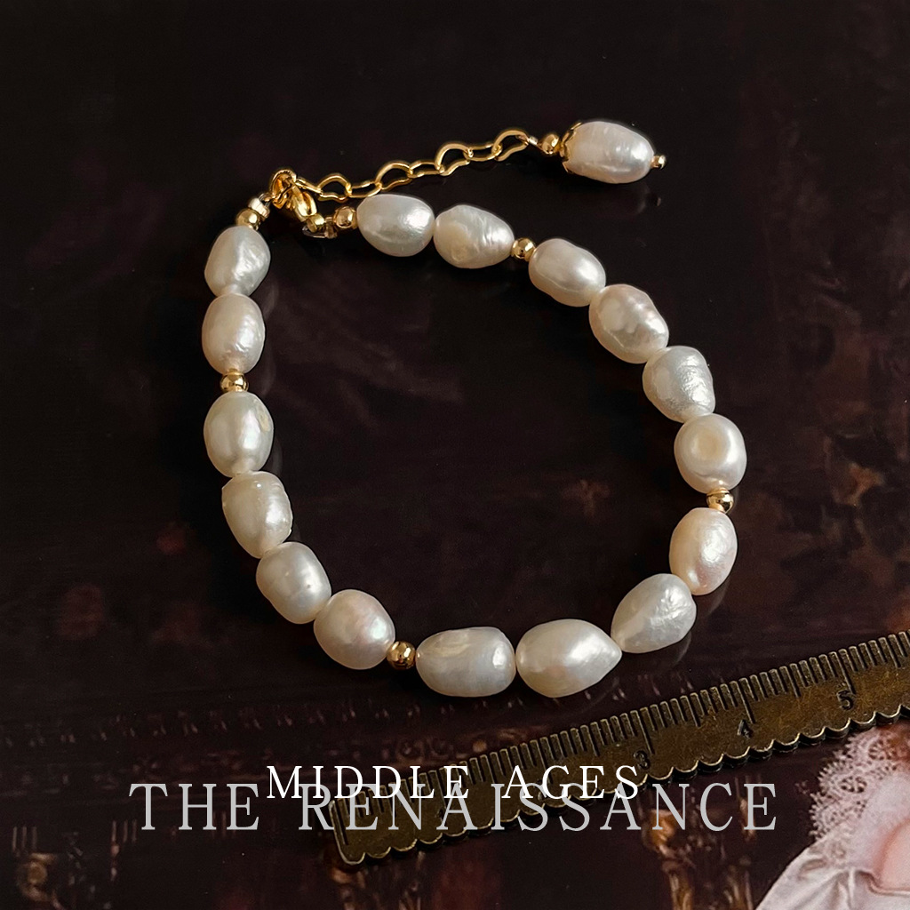 Vintage Light Retro Freshwater Pearl Bracelet Court Style Bracelet Hand Jewelry
