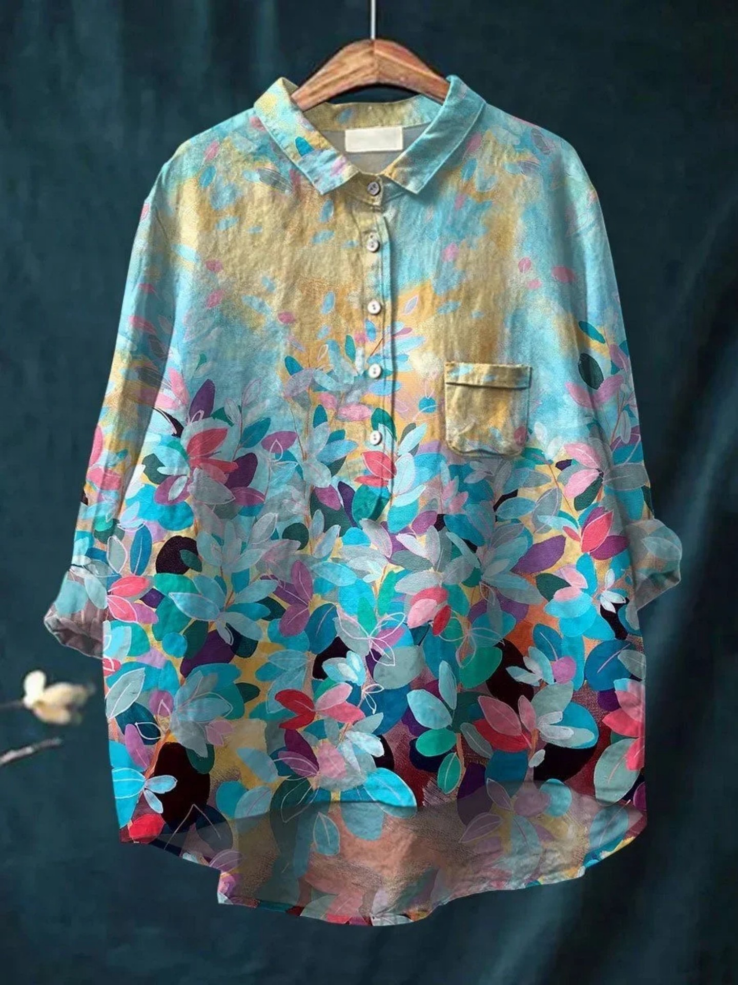 2026 Independent Station Summer Women's New Floral Pullover Long Sleeve Shirt