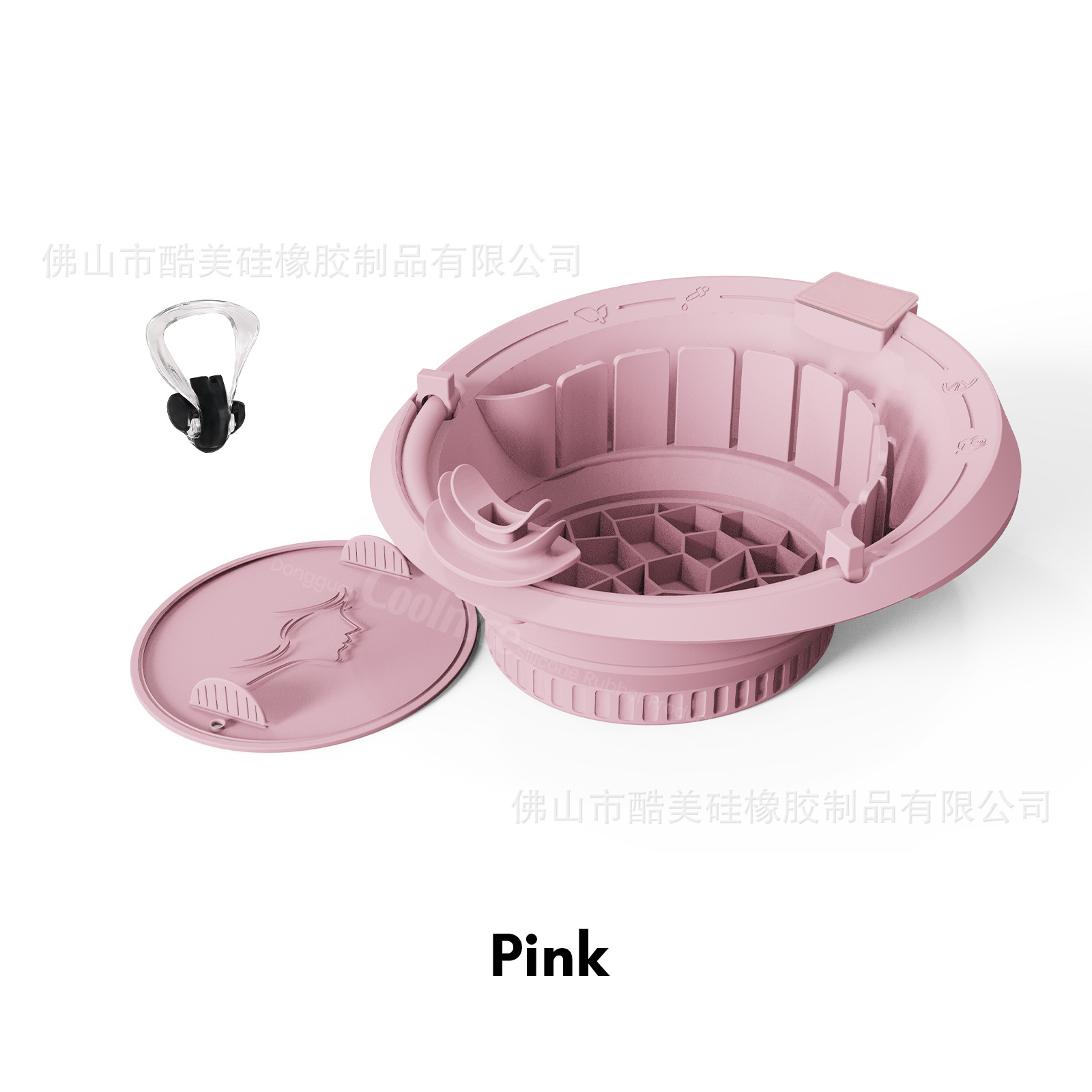 Foldable face basin portable ice pack mold ice water compress facial care travel silicone basin