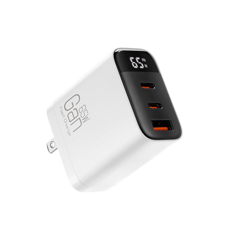 K39 phone charger GaN digital display 65W for Apple charging head multi-port notebook fast charging head BSMi