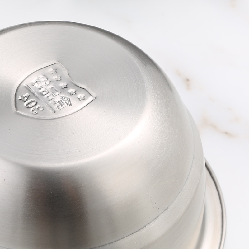 304 stainless steel steamed egg bowl with lid thickened stew bowl rice bowl soup bowl household baby food bowl food grade baby egg custard