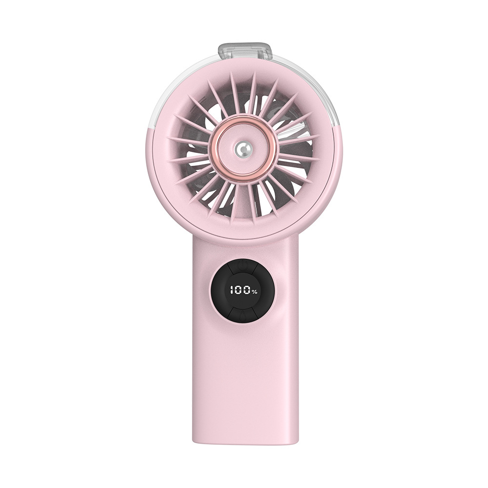 New Spray Fan Strong Wind Humidification Cooling Handheld Small Fan Portable Reverse Charging Desktop Fan