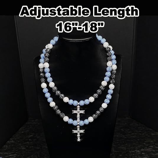 New Cross Colorful Diamond Ball Necklace Hip Hop Style Clay Necklace