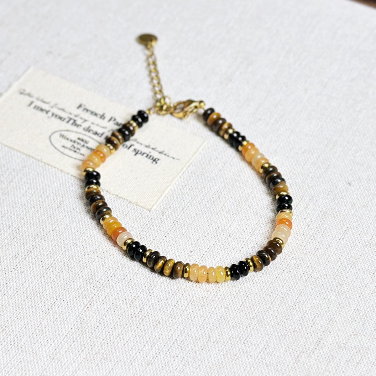 Niche aventurine natural stone necklace women abacus bead bracelet clavicle chain new Chinese style neck jewelry women