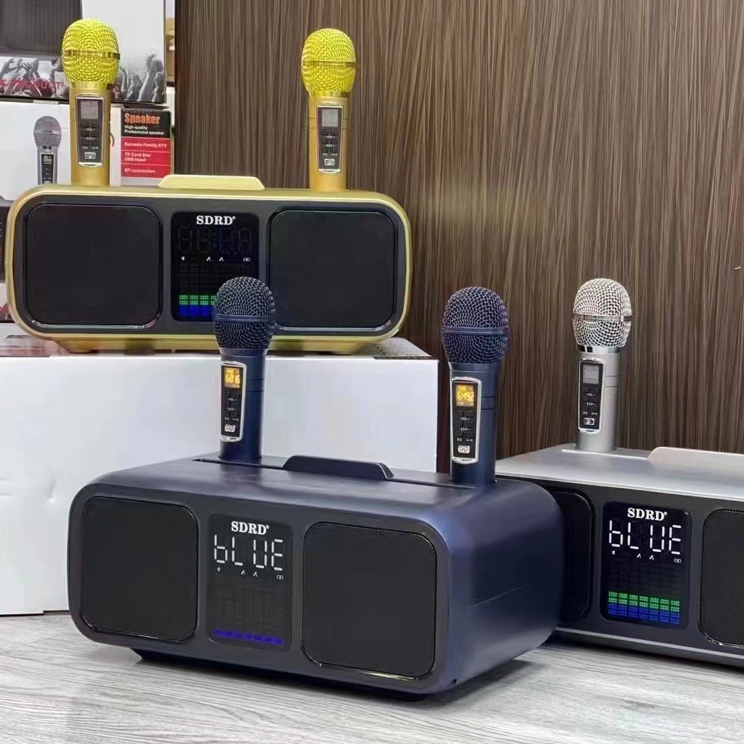 SD318 Wireless Bluetooth Speaker Dual Microphone Mobile TV KTV Singing Karaoke All-in-One Audio