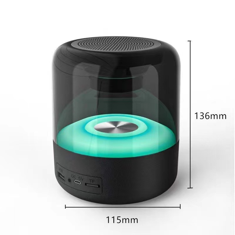New Z5 Wireless Bluetooth Speaker Subwoofer Portable Colorful Glass Gift Audio