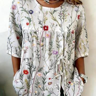 Women's Long Sleeve Shirt Printed Top Long Sleeve Women's Shirt Women's Long Sleeve Shirt Tie Shirt