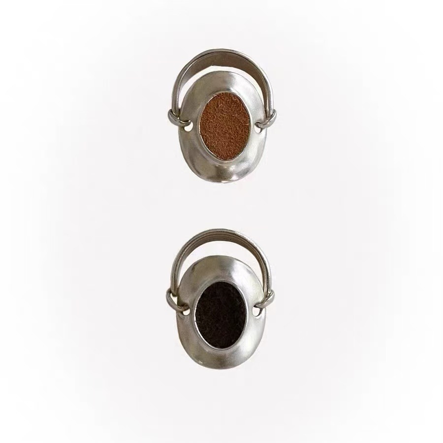 068 Ring · Two-Tone Leather Ring Finger Ring Open Adjustable