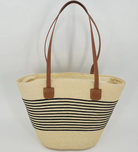 Handmade straw bag women 2025 new large capacity woven handbag shoulder bag underarm bag beach bag