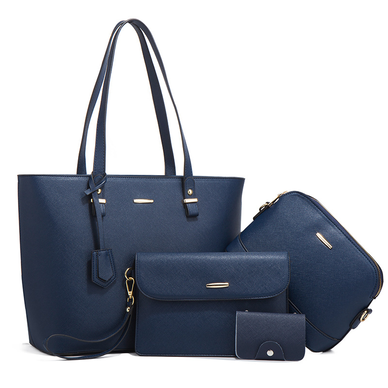 2026 new large capacity four-piece handbag, simple mother-child bag, shoulder crossbody bag for women