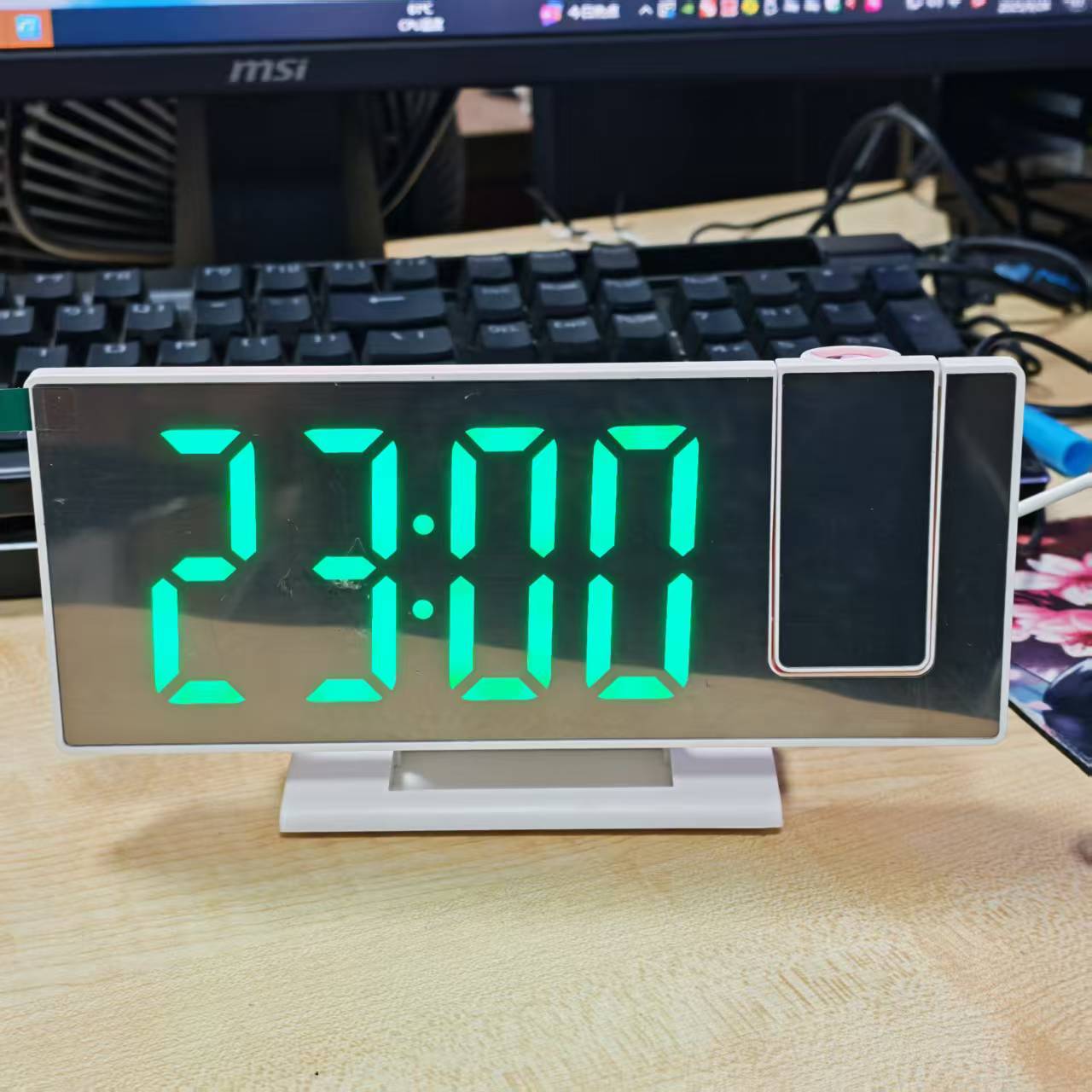 LED projection clock student clock large character large screen alarm clock