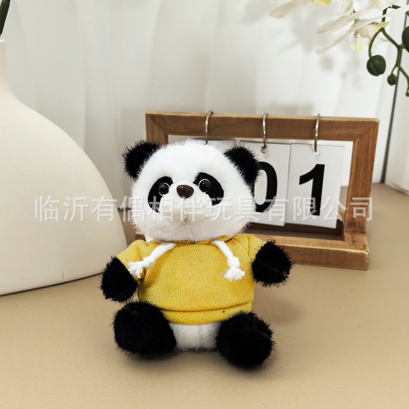 Panda pendant backpack couple keychain Chengdu base giant panda charm toy doll custom LOGO