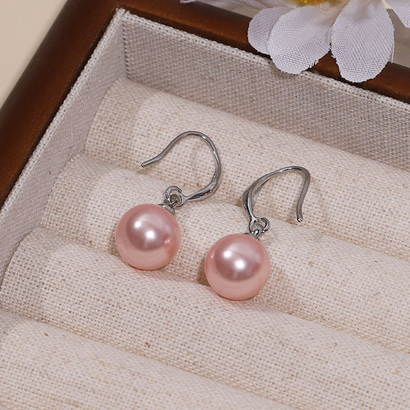Natural Shell Pearl Ear Hook for Women Pearl Drop Earrings Exquisite Design Elegant Ear Accessories