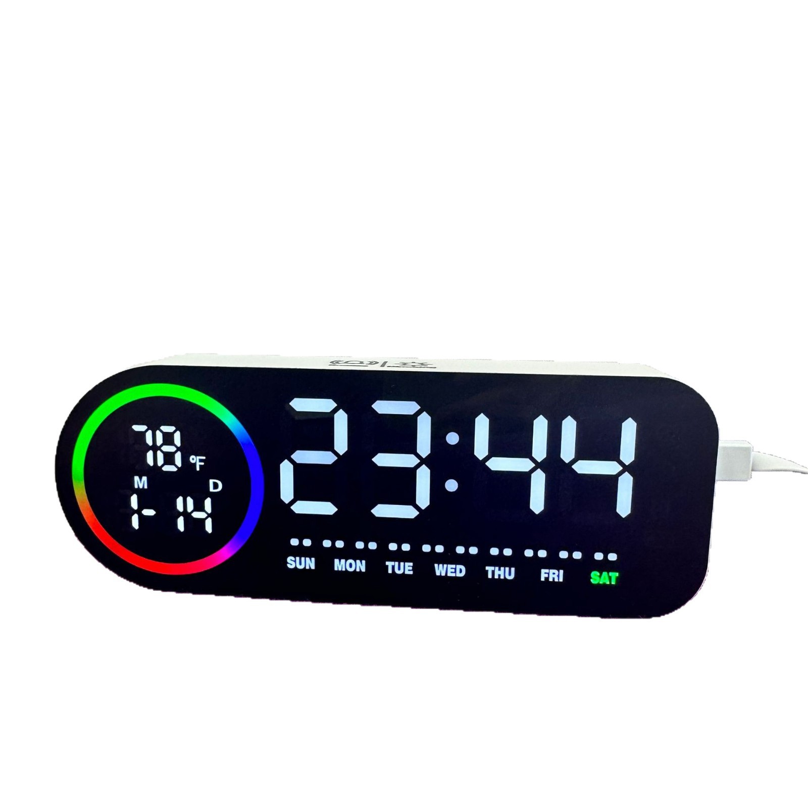 Aperture clock simple large screen LED electronic clock with date two groups alarm clock 2708