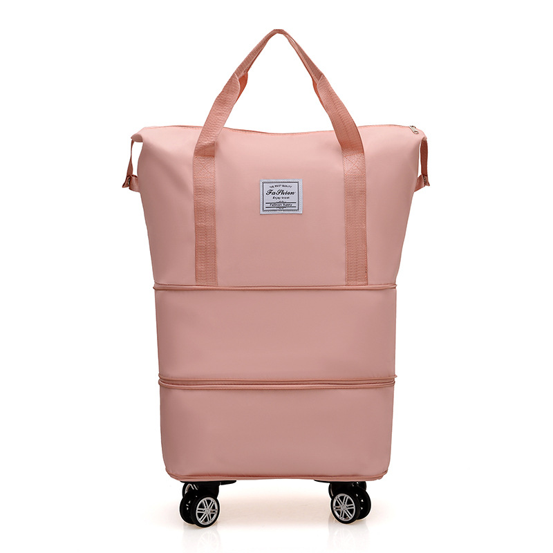 Foldable multi-purpose luggage large capacity handbag student use pull rod box universal wheel carry-on bag travel bag