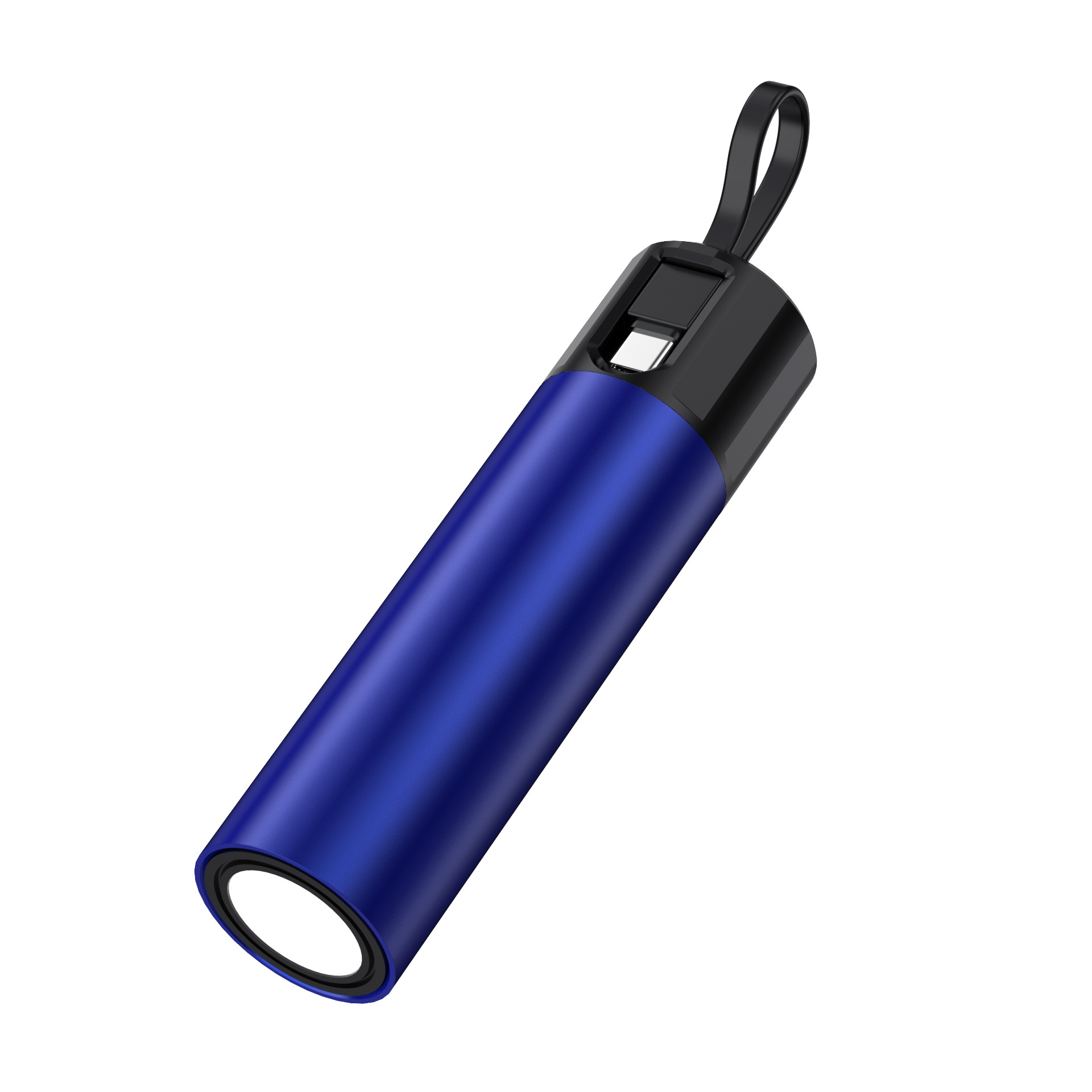 Mini Portable Charger Cable Detachable Battery Power Bank with LED Strong Flashlight