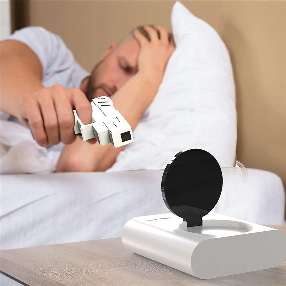 Live shooting novel shooting toy lazy person wake-up alarm clock