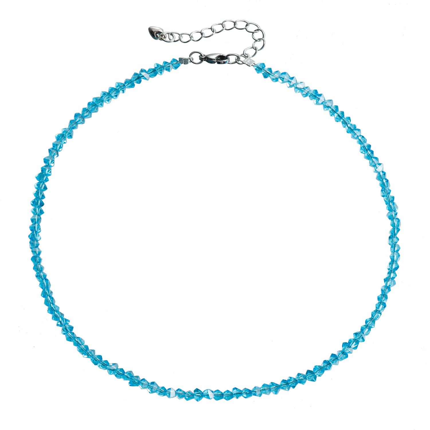 Accessories Multi-faceted Glass Crystal Necklace for Women Simple Choker