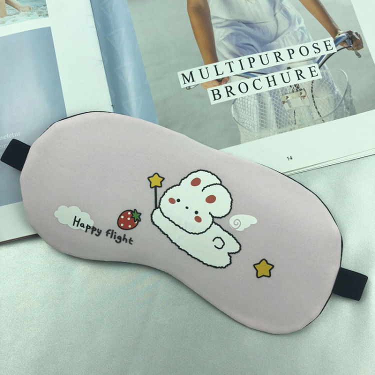 Cute style bear cold and hot compress sleep eye mask, relieve fatigue outdoor light-blocking cartoon cute bear children men and women