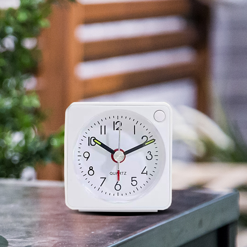 Travel Student Mini Alarm Clock, Bedside Alarm Clock Silent Clock, Pocket Clock