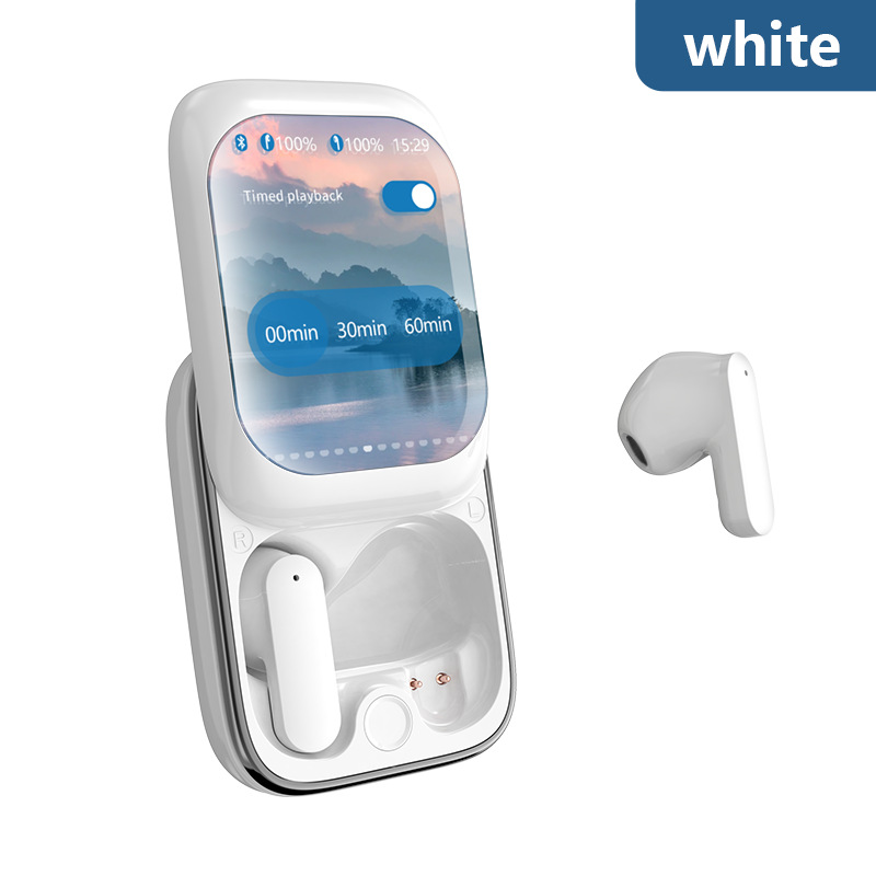 Strict H8 large screen slide smart Bluetooth earphone color screen display noise reduction touch screen multifunctional wireless TWS