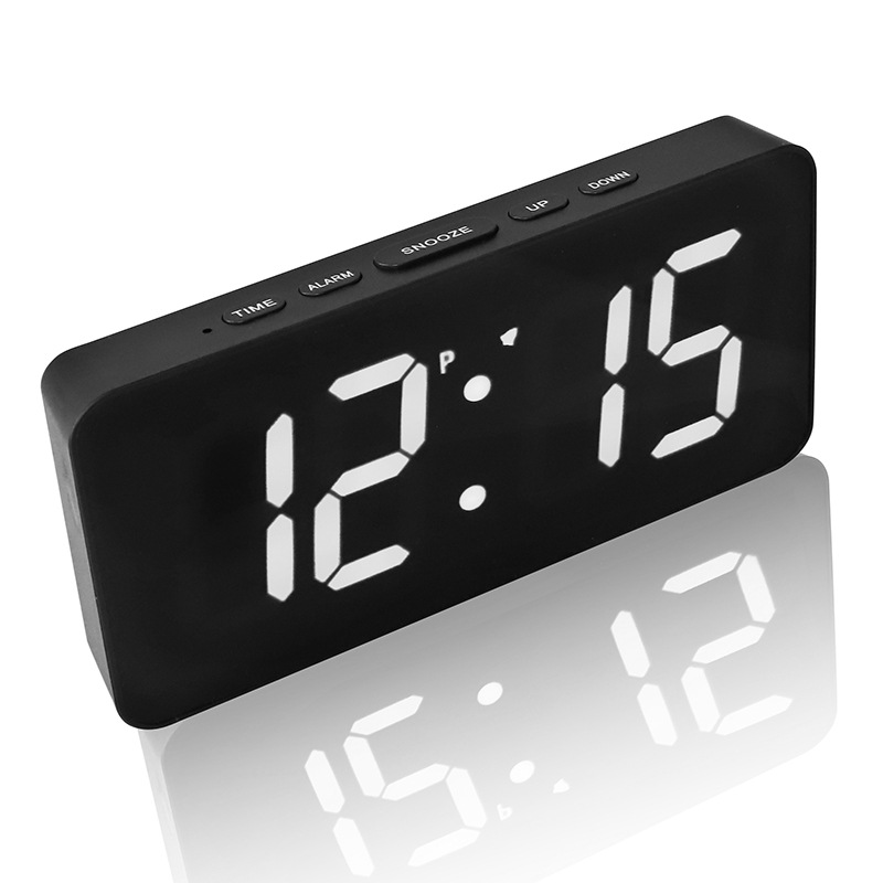 Automatic Correction Japanese Radio Controlled LED Electronic Clock Silent Clock Smart Night Light Alarm Clock Silent Digital Clock