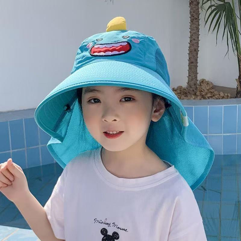 Children's Sun Hat, Summer, Boys, UV Protection, Wide Brim, Neck Protection, Hollow Top, Cape Hat, Girls, Sun Hat