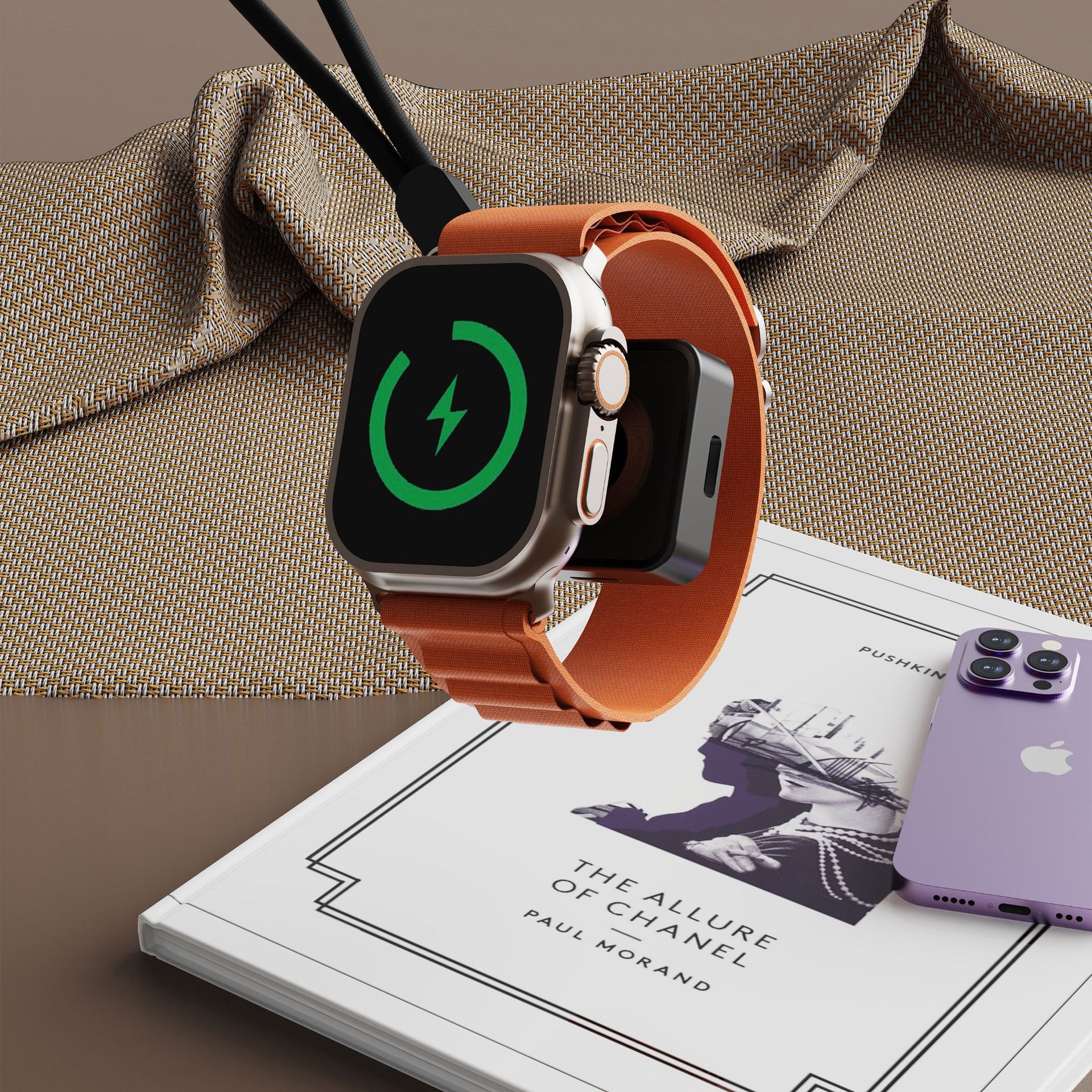 Lightning/TYPE-C Dual Input Wireless Charger Compatible with Apple iWATCH Full Series