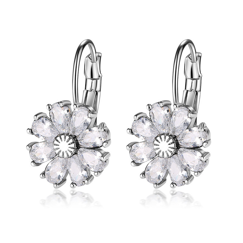 Popular colorful teardrop zirconia ear cuffs for women, ear ornaments