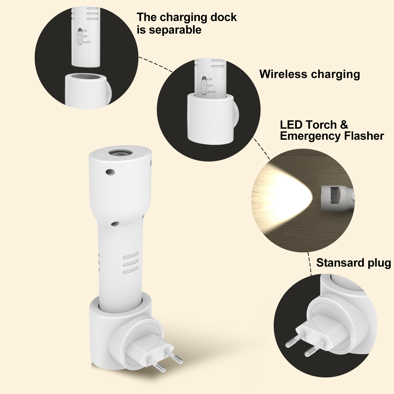Smart Bedside Night Light, Induction Light, Rechargeable Human Body Induction Light, Light Off When People Leave, Light On When People Come