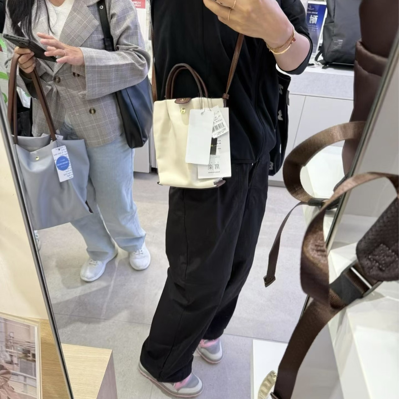 Small bucket bag Lotte export order nylon crossbody bag shoulder bag women's phone bag