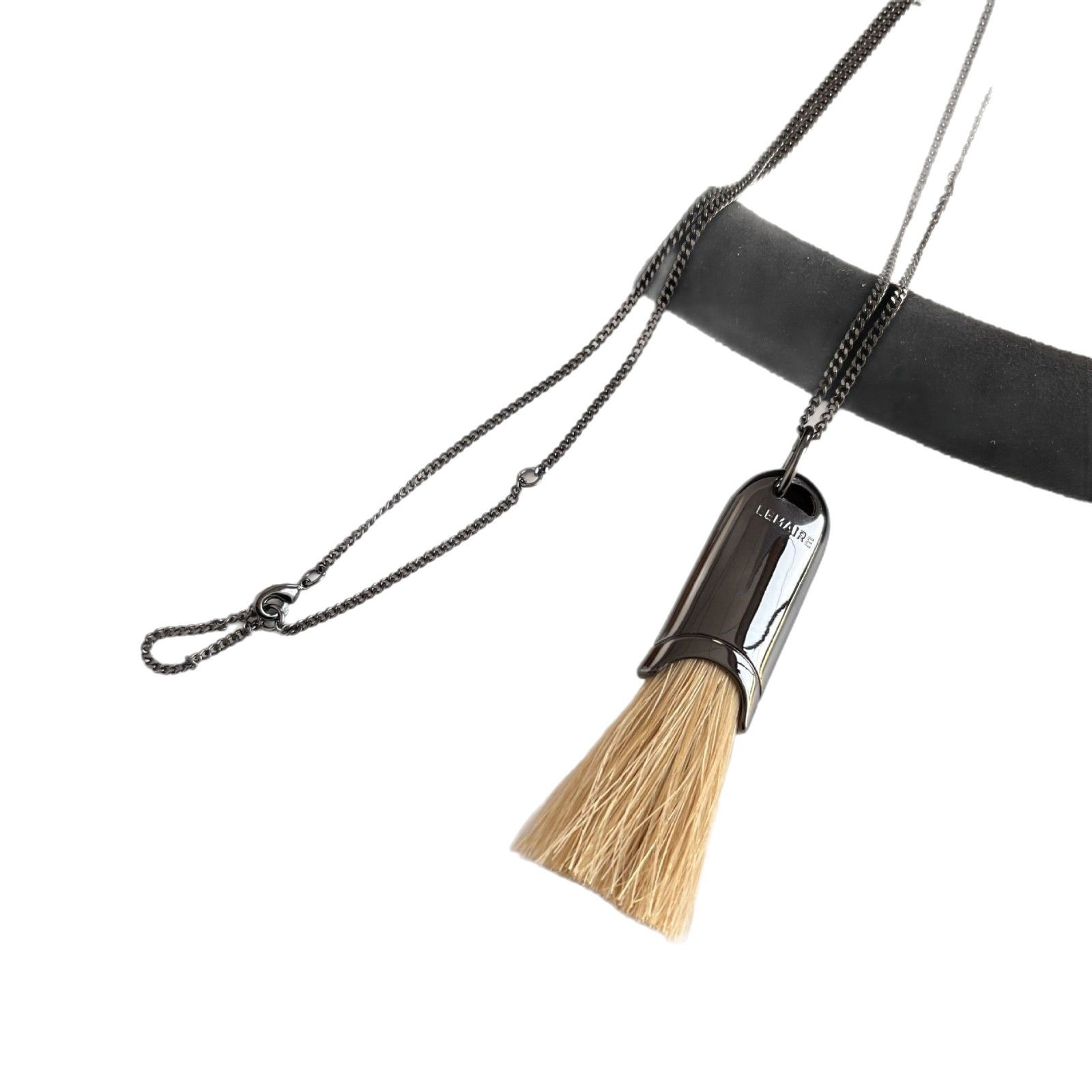 Cha Jung-won Horsehair Tassel Necklace Long Pendant Sweater Chain Accessory