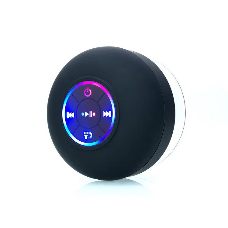 Large Suction Cup Waterproof Bluetooth Speaker Bass Outdoor Portable Home Atmosphere Light Glowing Mini Bathroom Speaker