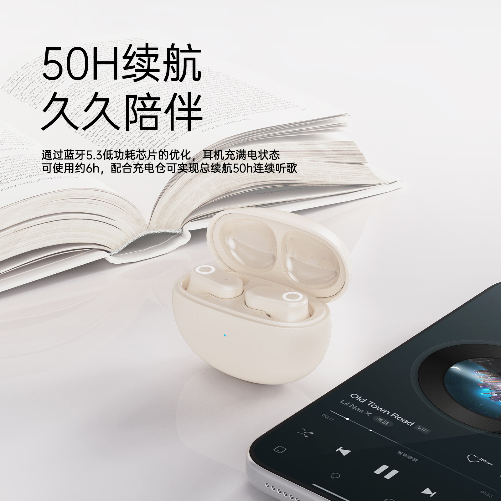 Wireless Bluetooth Earbuds 2026 New Official In-ear Long Wear Painless Noise Reduction Ultra-long Battery Life Large Capacity