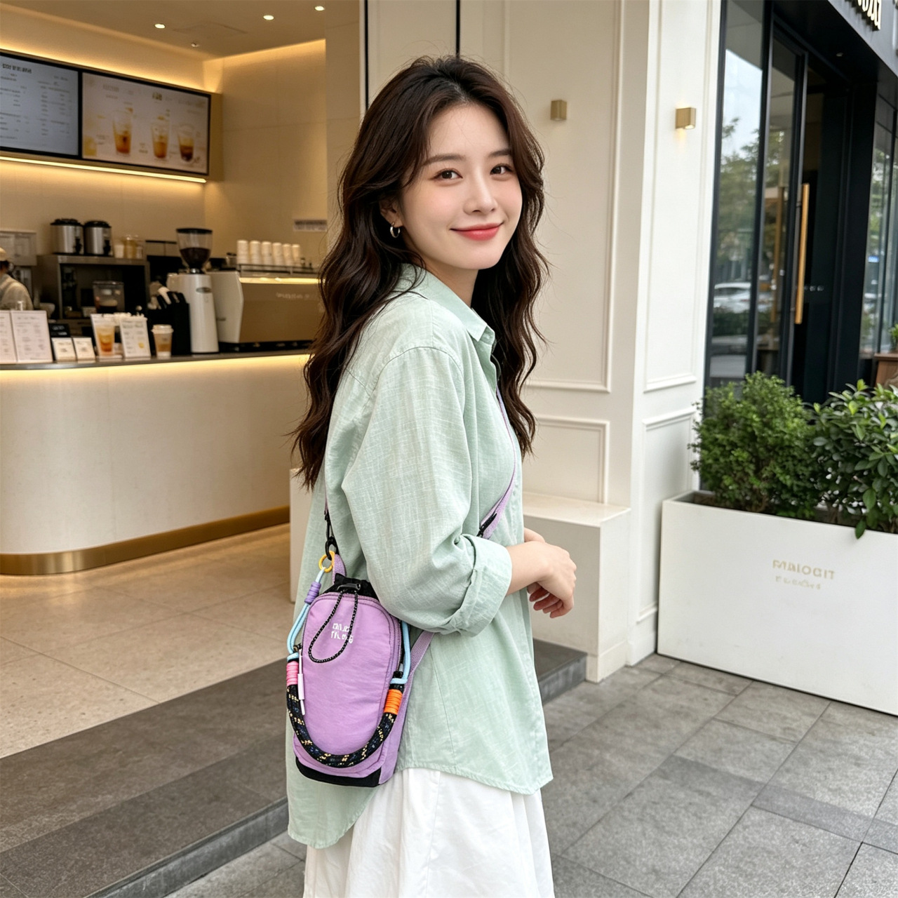2026 Summer New Orange Portable Phone Bag Small Bag Outdoor Cycling Single Shoulder Crossbody Bag