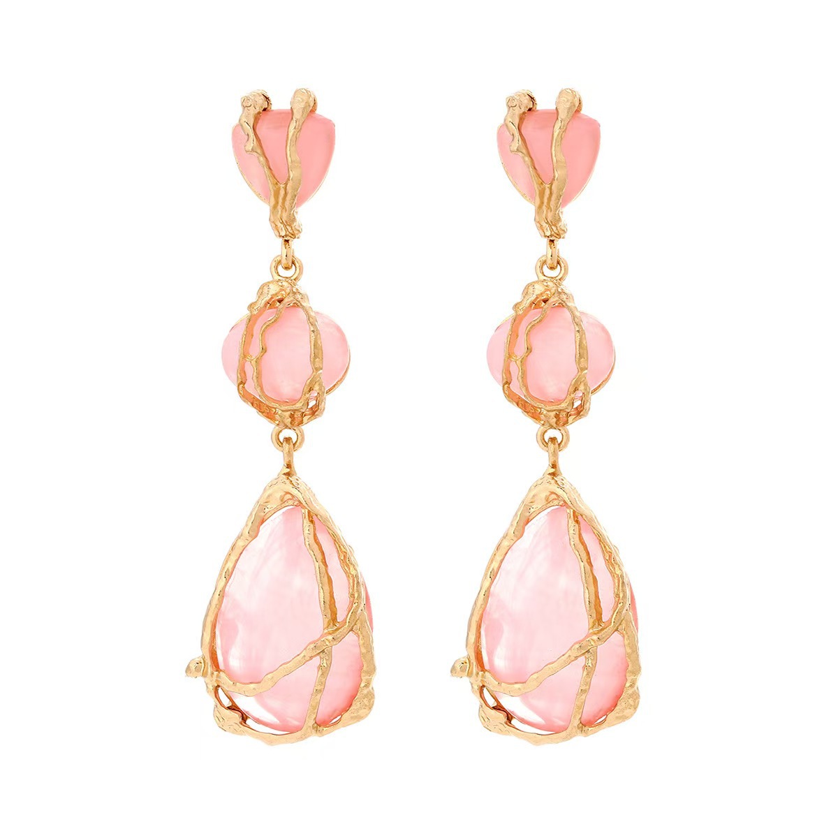 2024ZA Teardrop Earrings Niche Geometric Earrings Simple Earrings Women