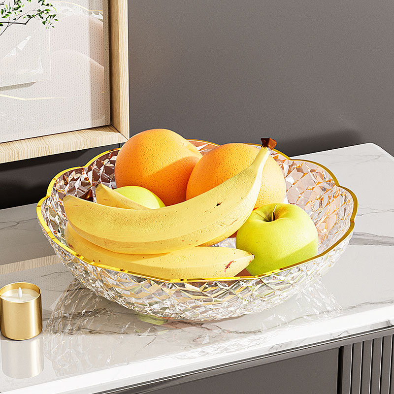 Food grade plastic fruit plate living room coffee table salad bowl sugar snack display plate