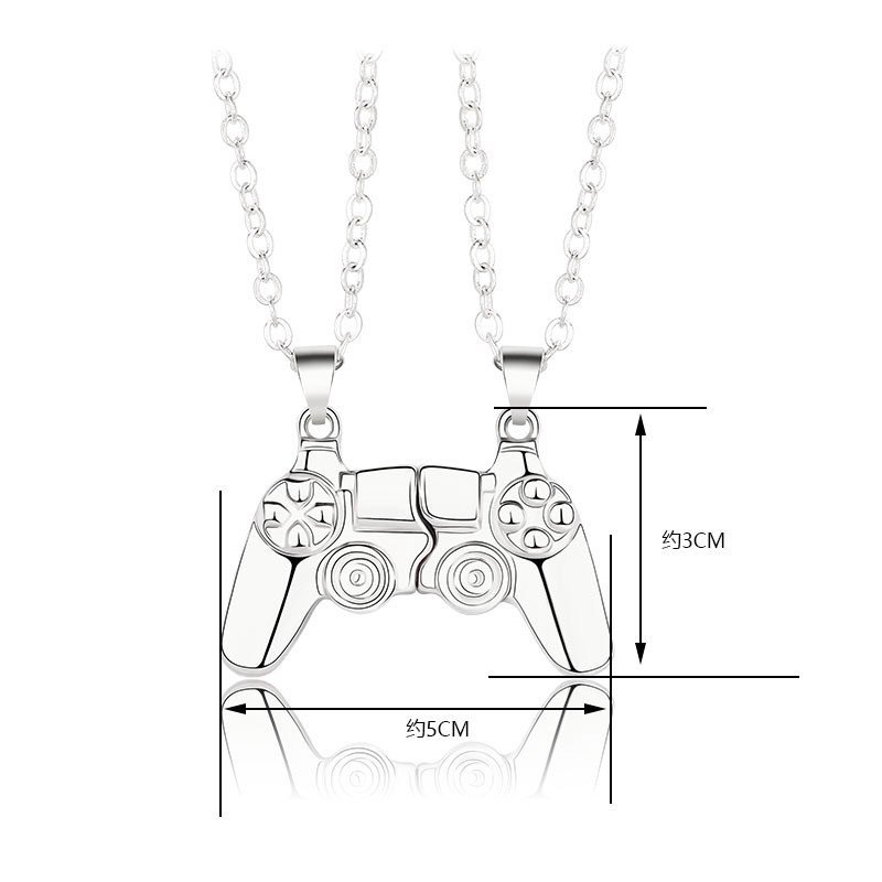 New Product Couple Magnetic Necklace Alloy Colorful Game Console Pendant Long Chain